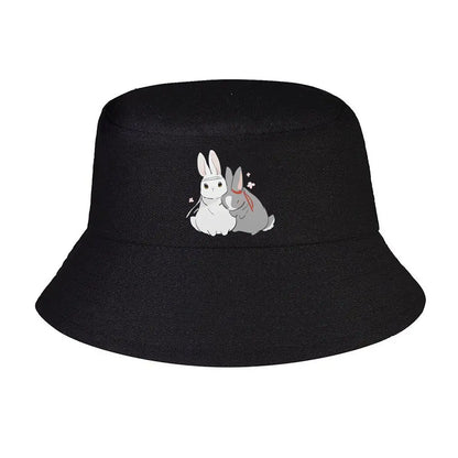 Wangxian Cute Couple Bunnies Fan Art Bucket Hat