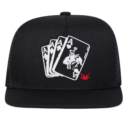 Unisex Poker A Embroidery Hip-hop Hats