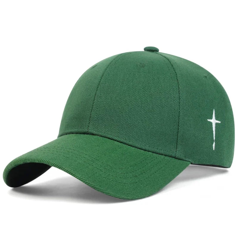 Unisex Simple Cross Embroidery Baseball Caps