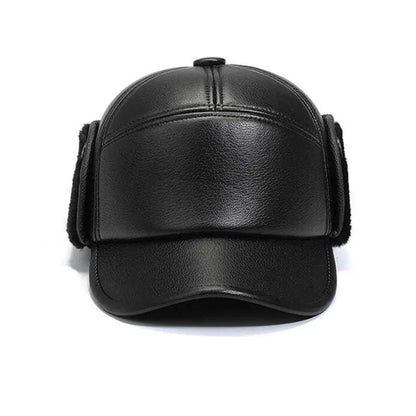 Men's PU Leather Warm Baseball Cap