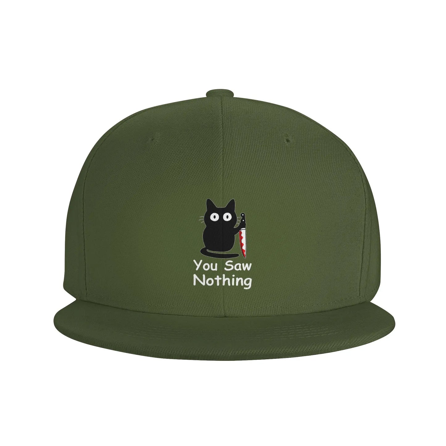 Black Cat Murder Cat Breathable Snapback Cap