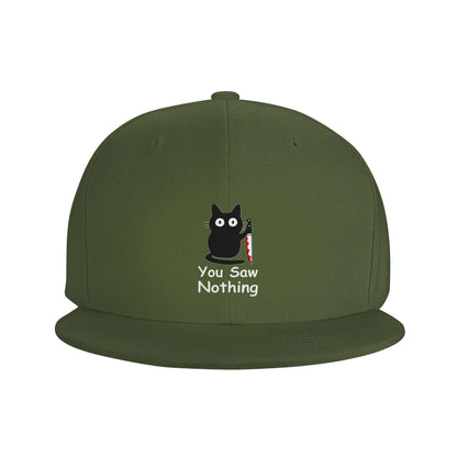 Black Cat Murder Cat Breathable Snapback Cap