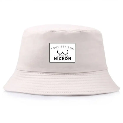 Tout Est Bon Reversible Print Bucket Hat
