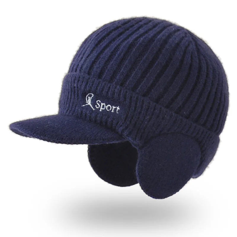 Korean Woolen Ear Protection Baseball Cap