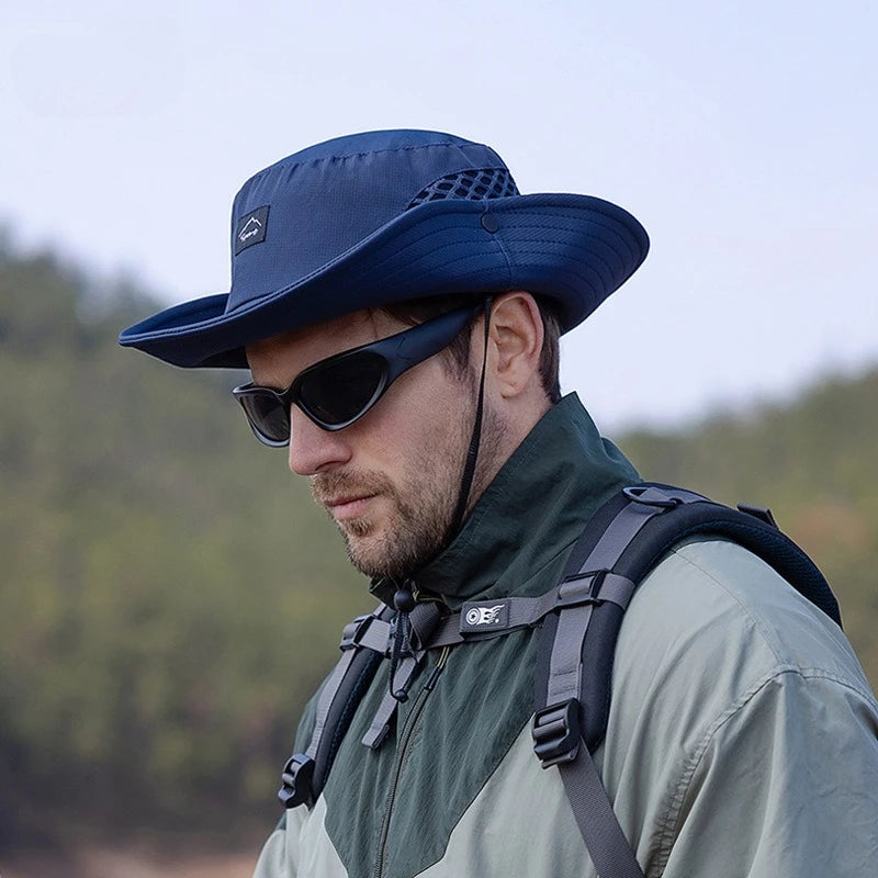 Unisex Outdoor UV Protection Wide Brim Bucket Hat