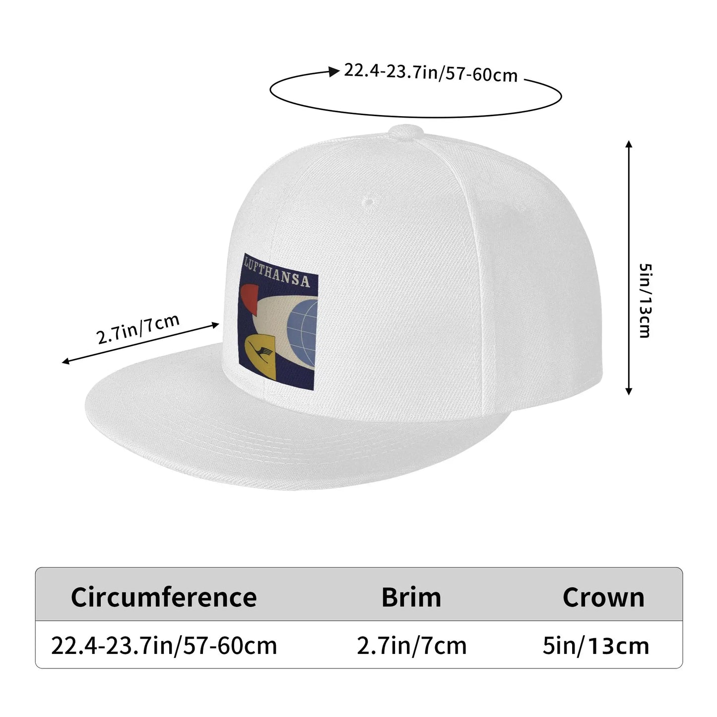 Deutsche Lufthansa Vintage Breathable Unisex Snapback Cap