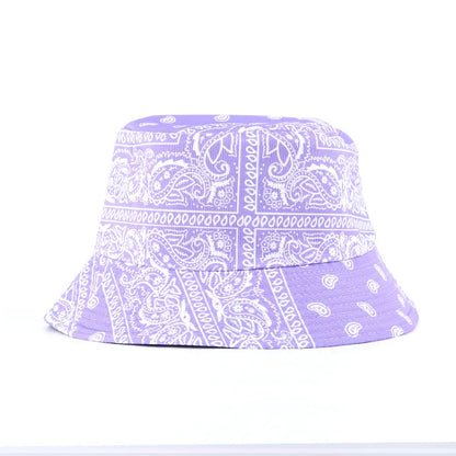 Womens Paisley Reversible Bandana Bucket Hat