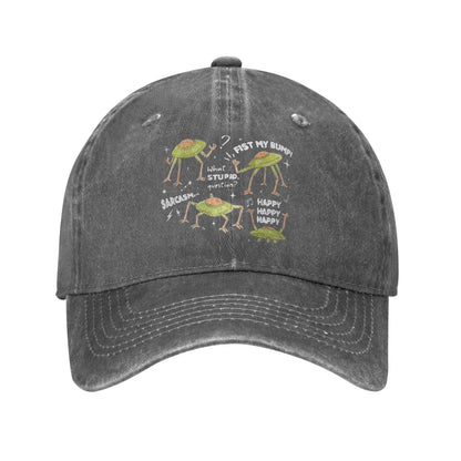 Hail Mary Retro Washed Denim Baseball Cap