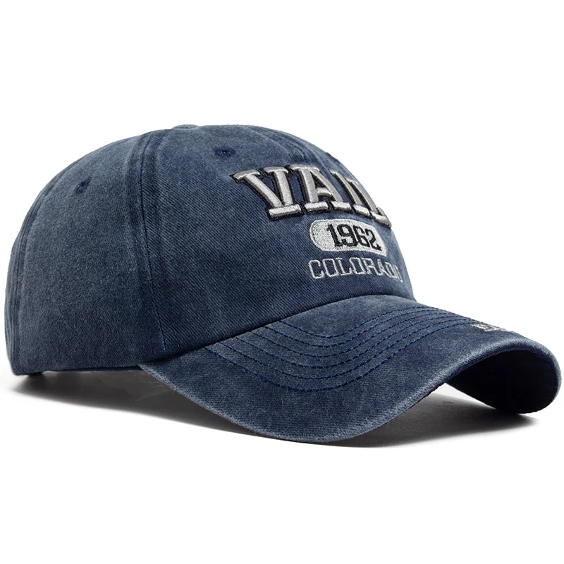 VAIL Letter Embroidered Cotton Soft Top Baseball Cap