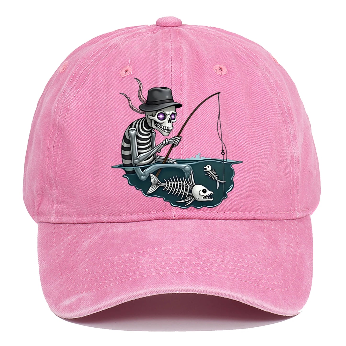 Skull Print Baseball Cap
