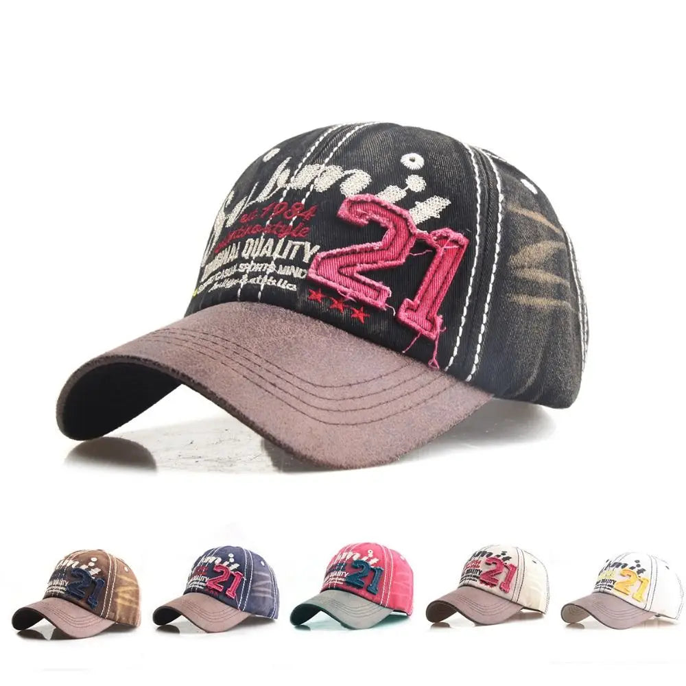 Vintage 21 Embroidery American Style Cap