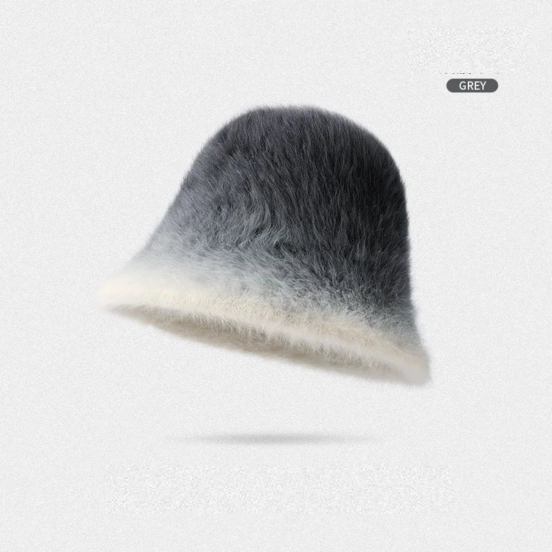 Faux Rabbit Fur Bucket Hat
