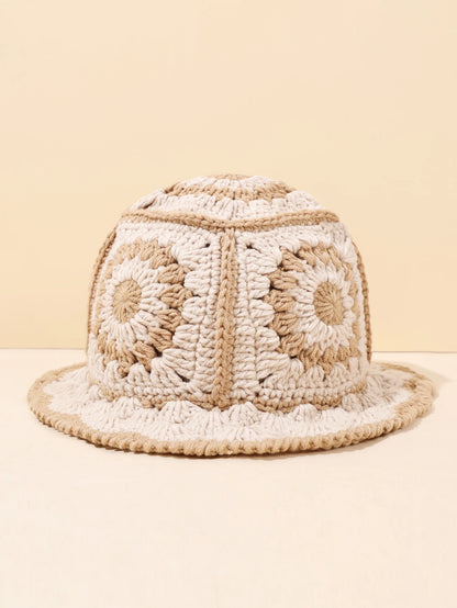 Handmade Vintage Geometric Crochet Bucket Hat