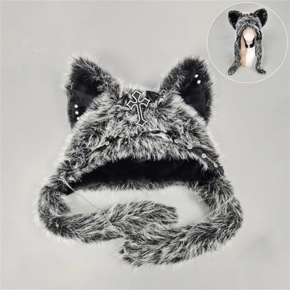 Gothic Punk Cat Ear Bucket Hat