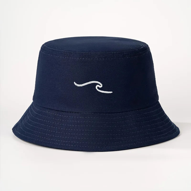 Wave Ripple Embroidery Bucket Hat