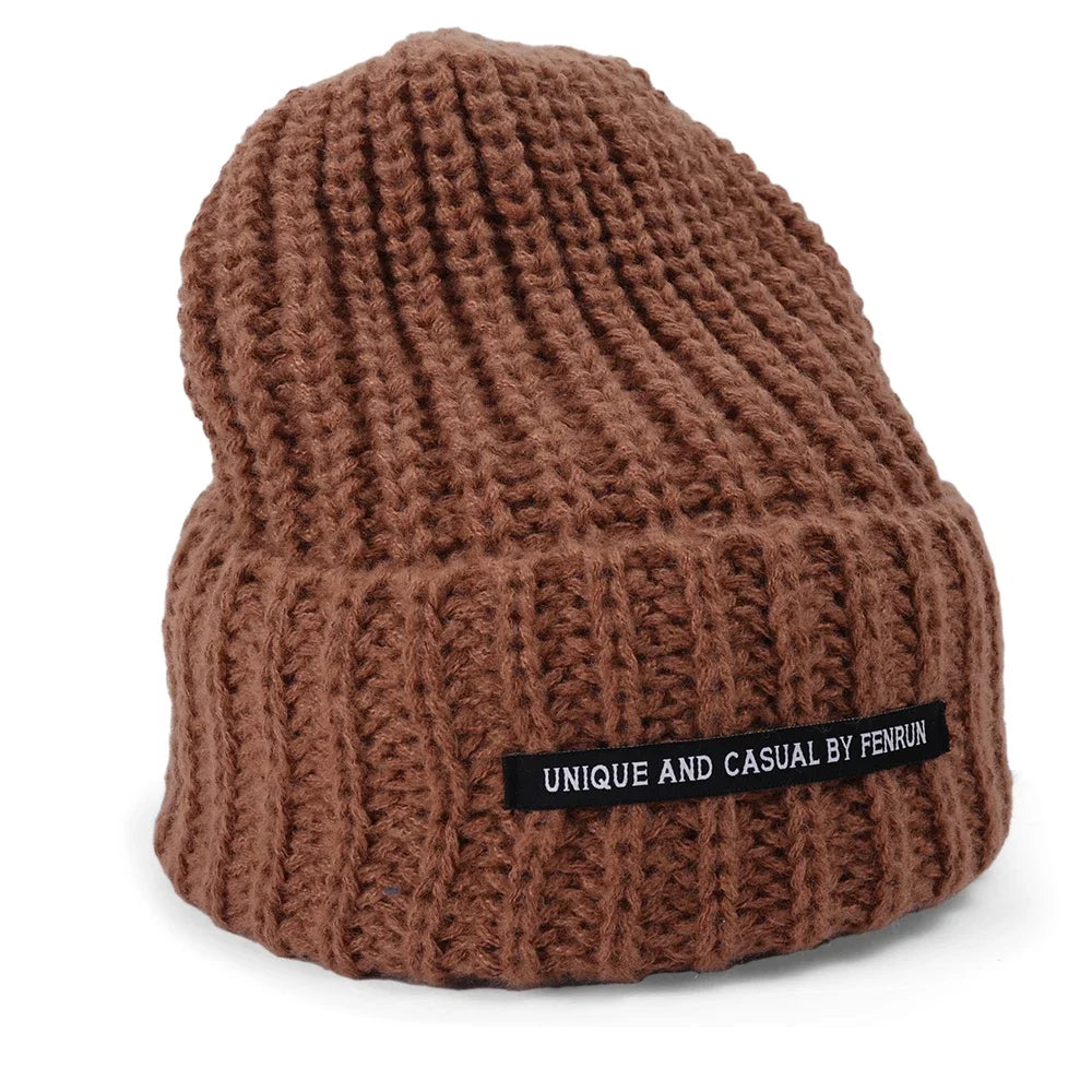 Solid Color Cute Knit Winter Bucket Hat