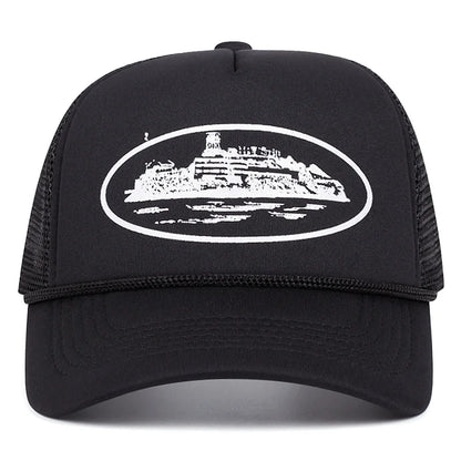 Letter Embroidery Mesh Baseball Cap