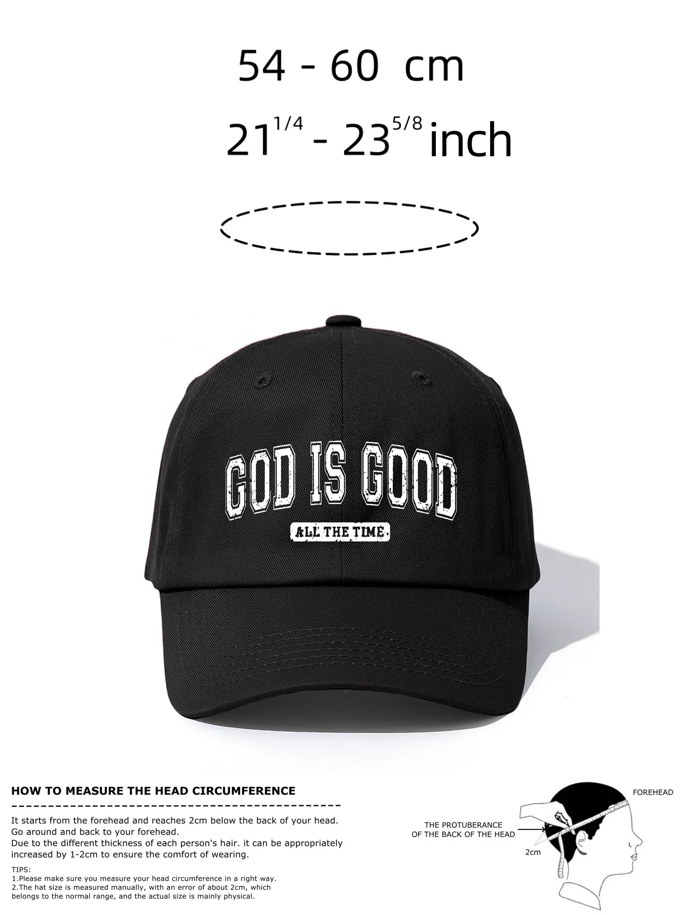 God Is Good Print Baseball Cap