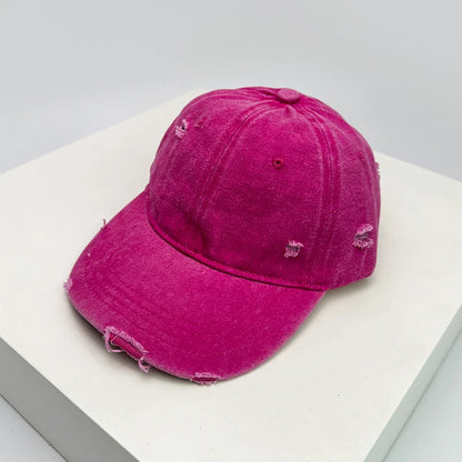 Broken Style Solid Vintage Baseball Cap