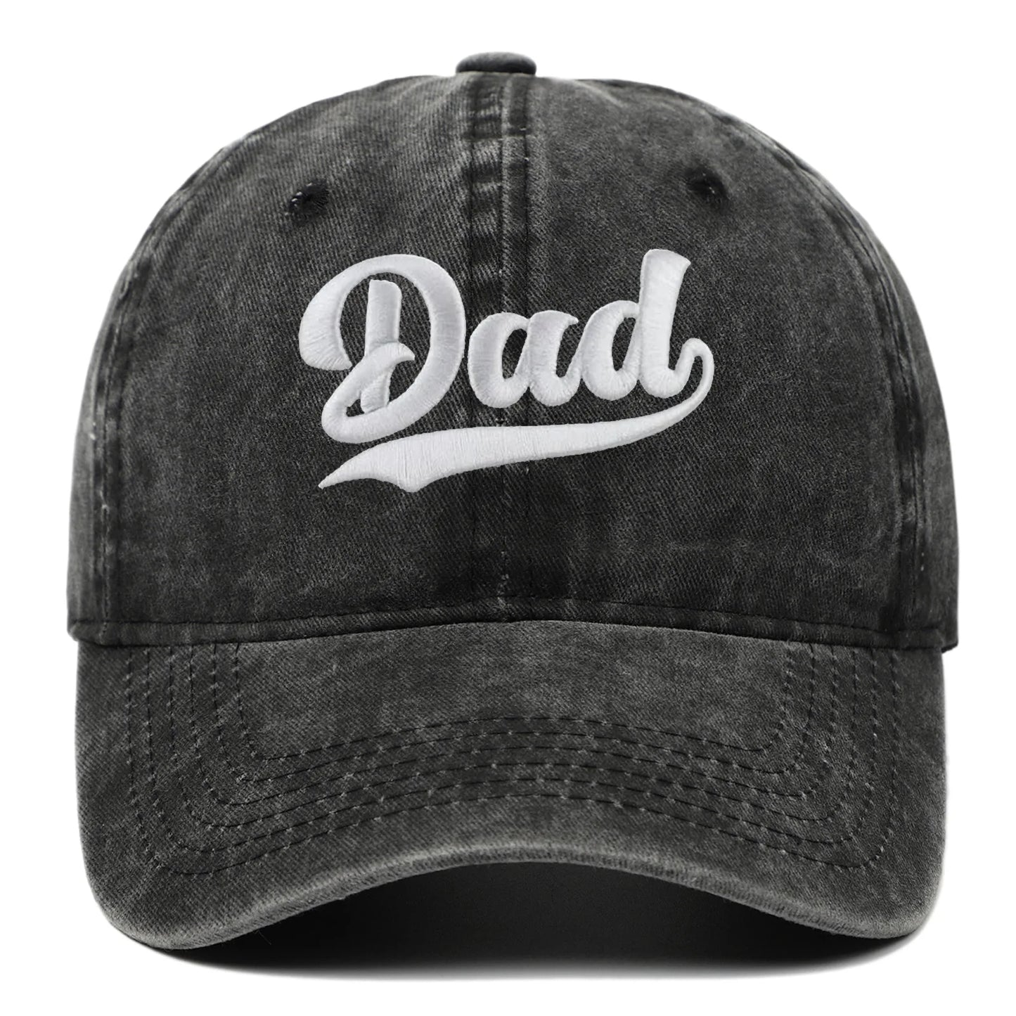 DAD MOM Embroidered Retro Washed Baseball Cap
