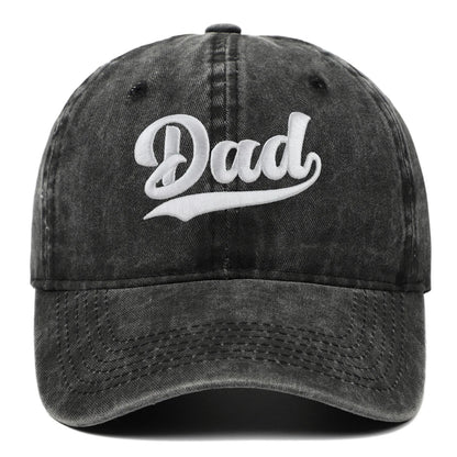 DAD MOM Embroidered Retro Washed Baseball Cap