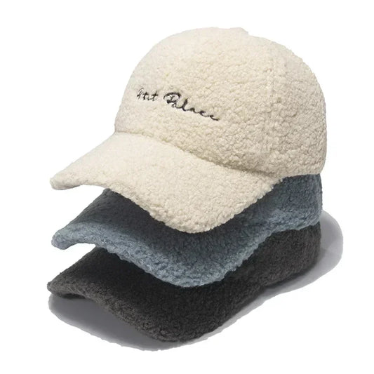 Unisex Korean Style Plush Winter Baseball Cap