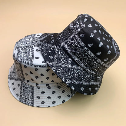 Streetwear Paisley Cotton Bucket Hat