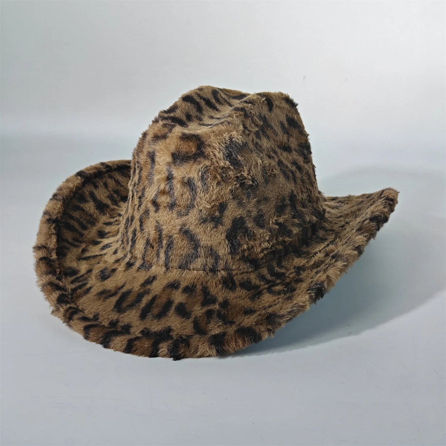 Winter Rabbit Fur Western Cowboy Fedora Hat