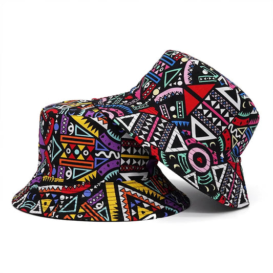 Unisex Letter Print Reversible Bucket Hat