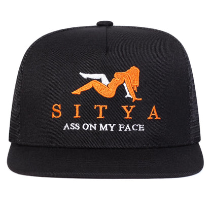 Unisex SITYA Letter Embroidery Hip-hop Net Hats