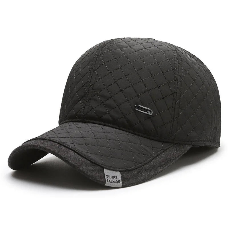 Winter Solid Color Quilted Embroidery Hat