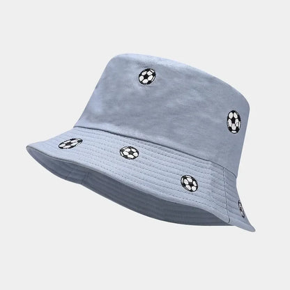 Four Seasons Cotton Embroidery Travel Bucket Hat