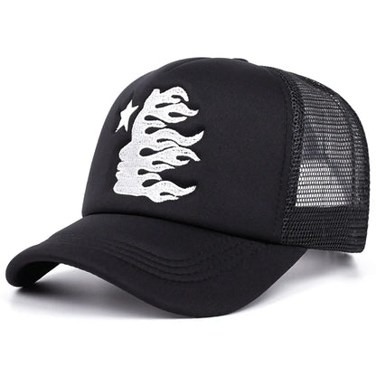 Letter Embroidery Mesh Baseball Cap