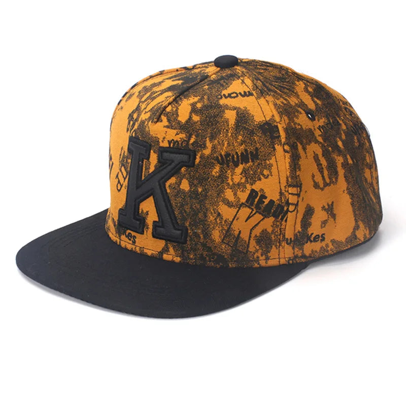 K Letter Hip Hop Snapback Cap