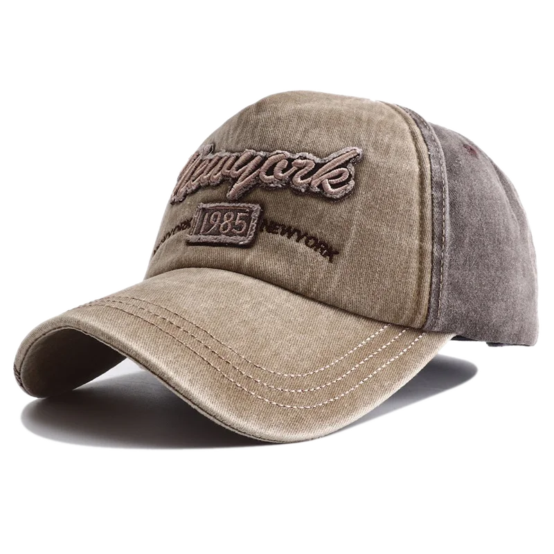 Washed Cotton Letter Snapback Cap