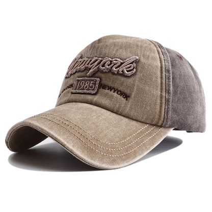 Washed Cotton Letter Snapback Cap