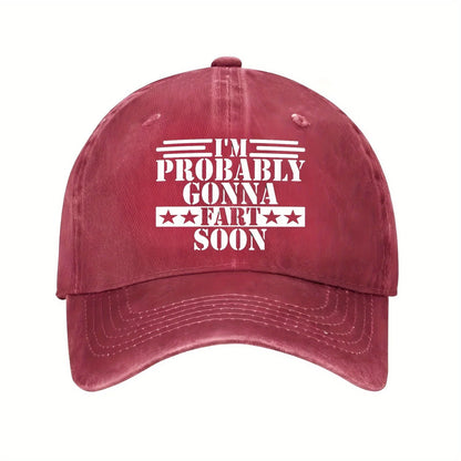 Funny Fart Soon Slogan Adjustable Baseball Cap