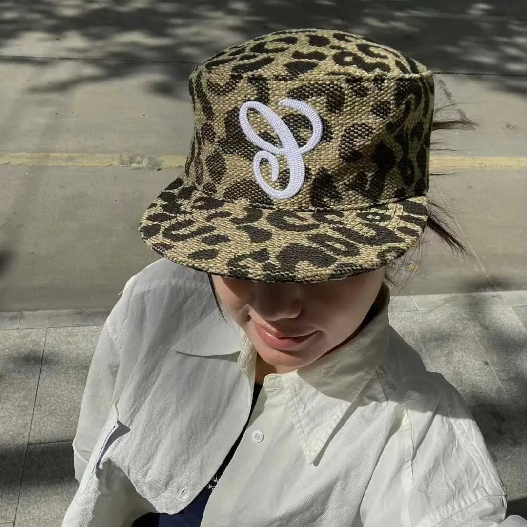 Retro Flat Top Embroidered Letter Hats