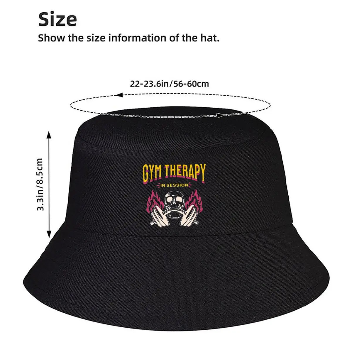 Gym Therapy Graphic Text Winter Style Bucket Hat