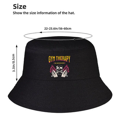 Gym Therapy Graphic Text Winter Style Bucket Hat