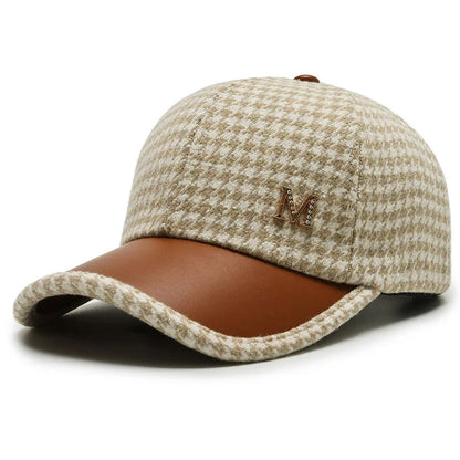 Fashion Check Winter Windproof Baseball Cap