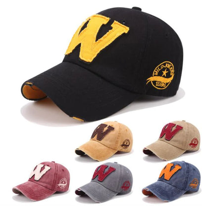 Cotton W Retro Baseball Cap