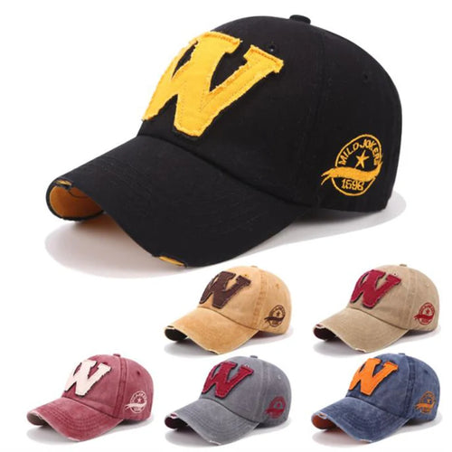 Cotton W Retro Baseball Cap