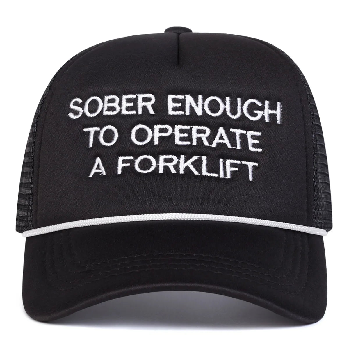 Retro Letter Embroidered Breathable Mesh Cap