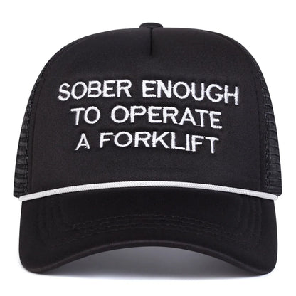 Retro Letter Embroidered Breathable Mesh Cap