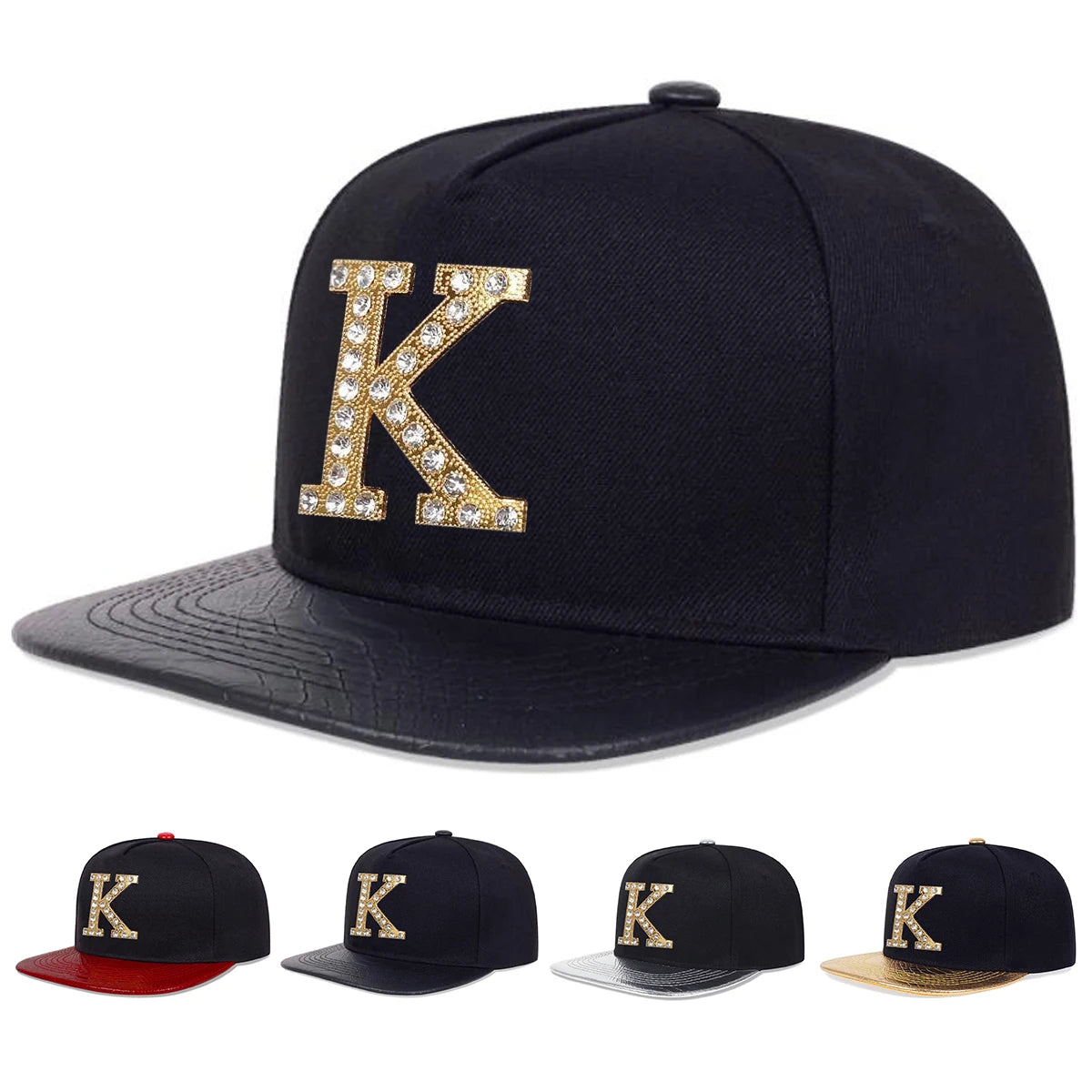 Unisex Diamond K Letter Label Hip-hop Hats