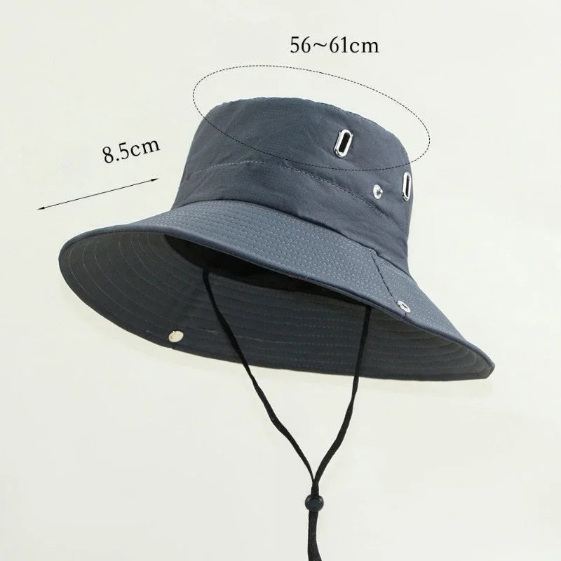 Outdoor Camping Drawstring Bucket Hat