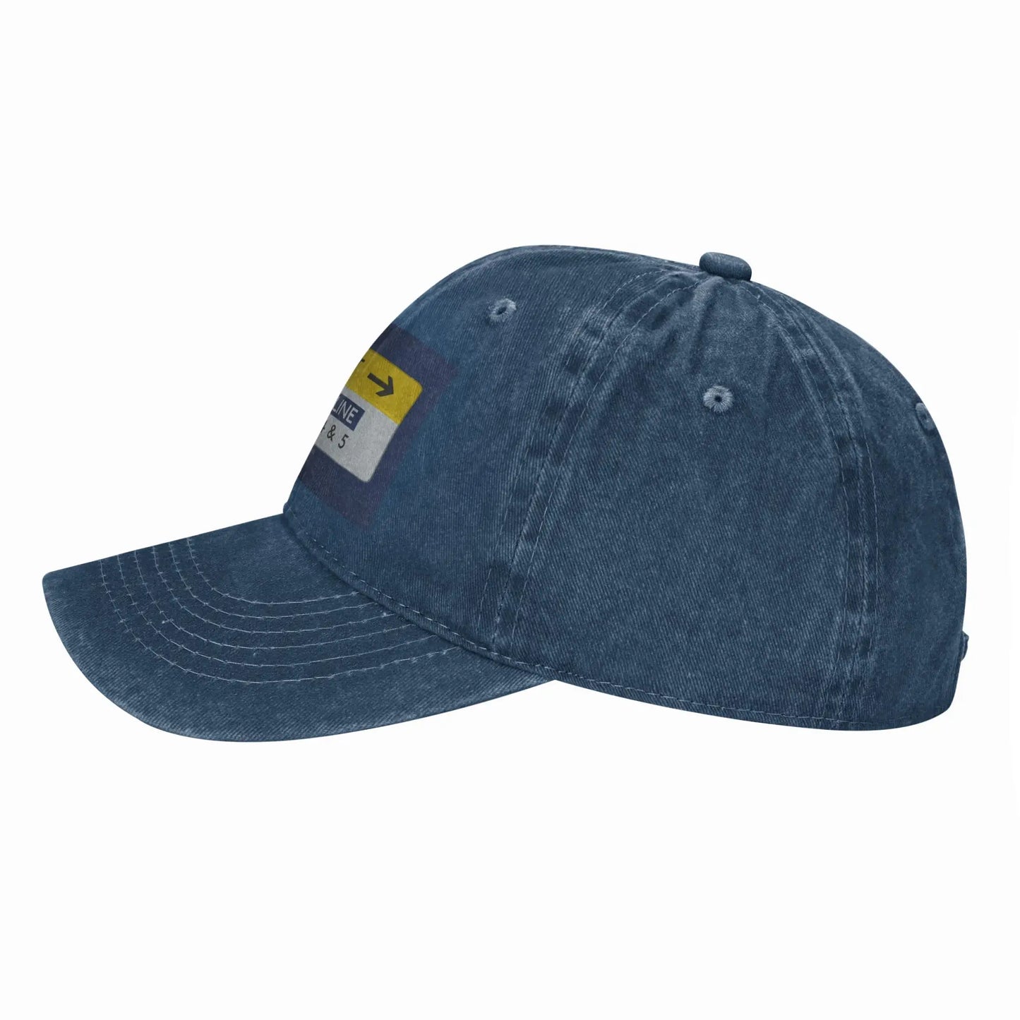 London Underground Way Out Denim Baseball Cap