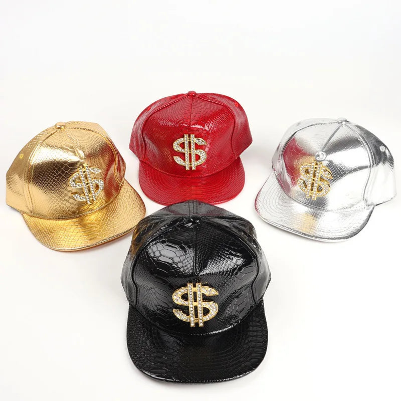 PU Diamond Luxury Snapback Cap