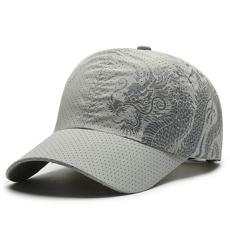 Chinese Style Dragon Printed Baseball Cap